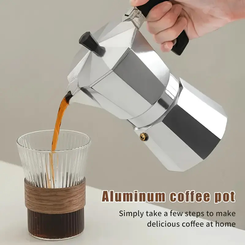 Coffee Equipment For Home - 클래식 알루미늄 모카포트 50-300ML 가정용 스토브탑