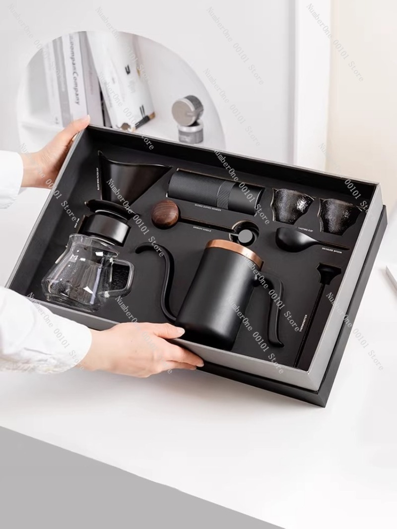 수동 커피 메이커 세트 선물 상자 그라인더 필터 컵 푸 - Coffee Equipment Gift Set 리뷰 및 가격